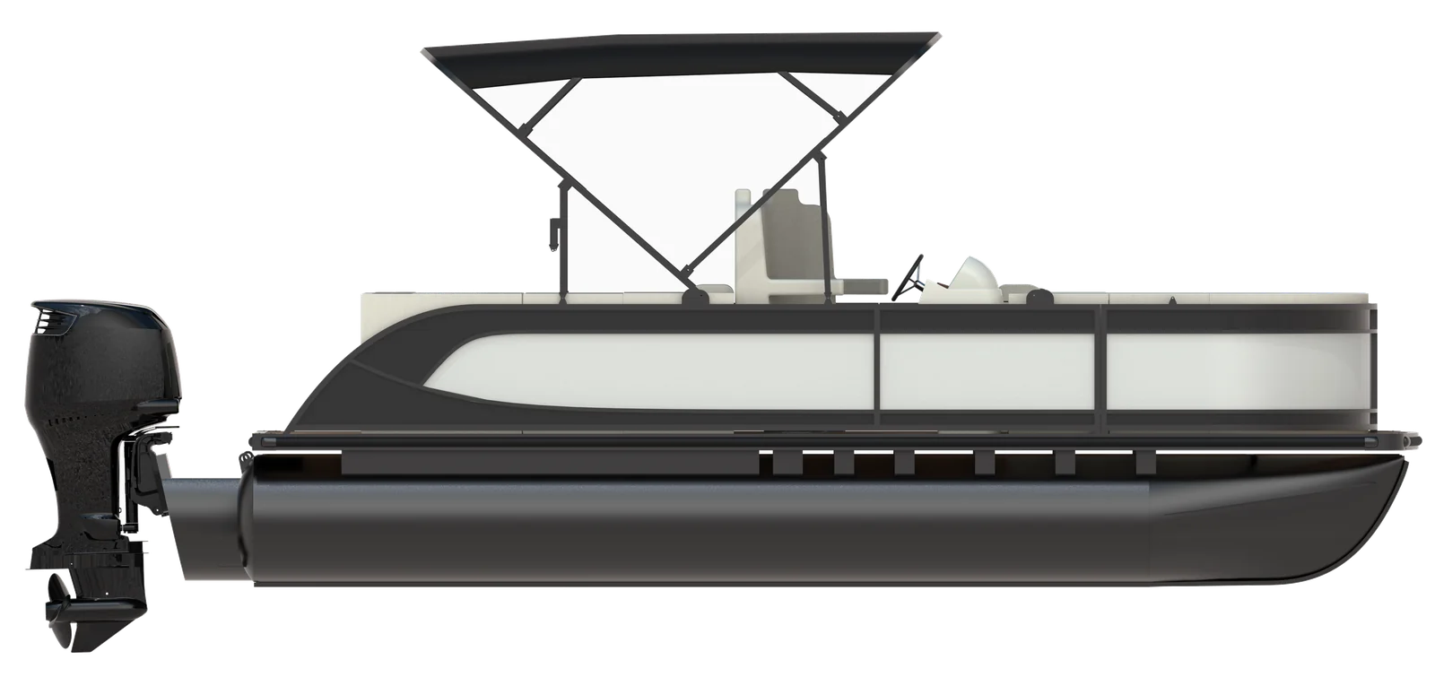 Voyager 22 de profil, coloris noir et blanc