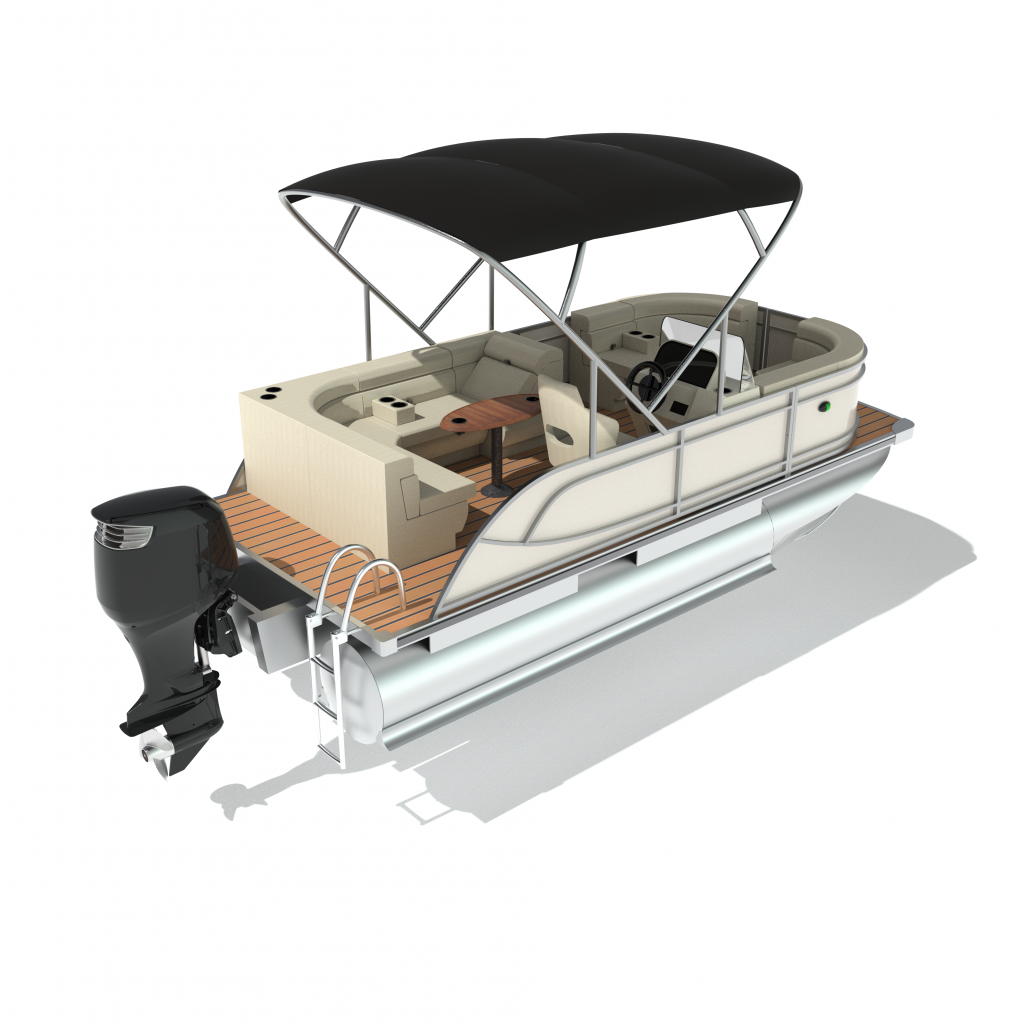 Vue arrière du Modèle 3D Lounge Cruise Voyager 17