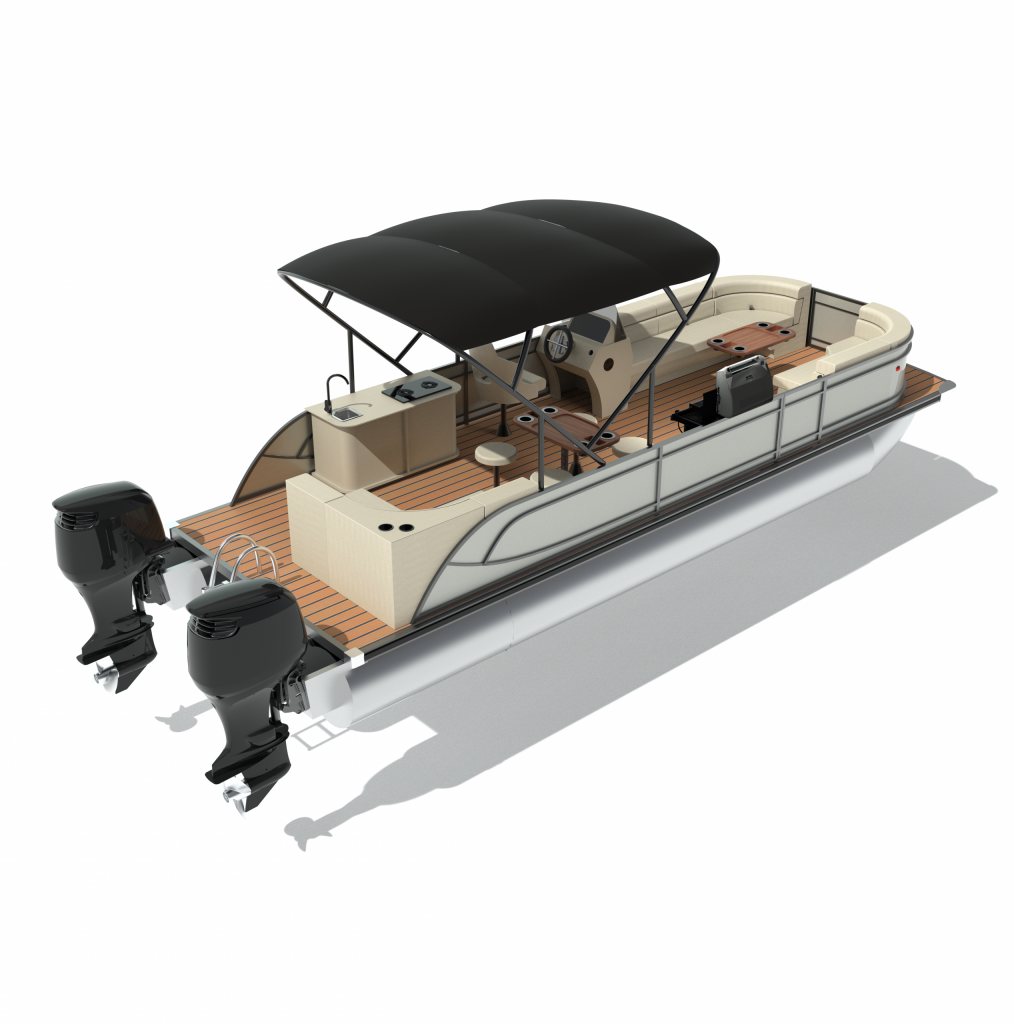 Vue arrière du modèles 3D Voyager 25