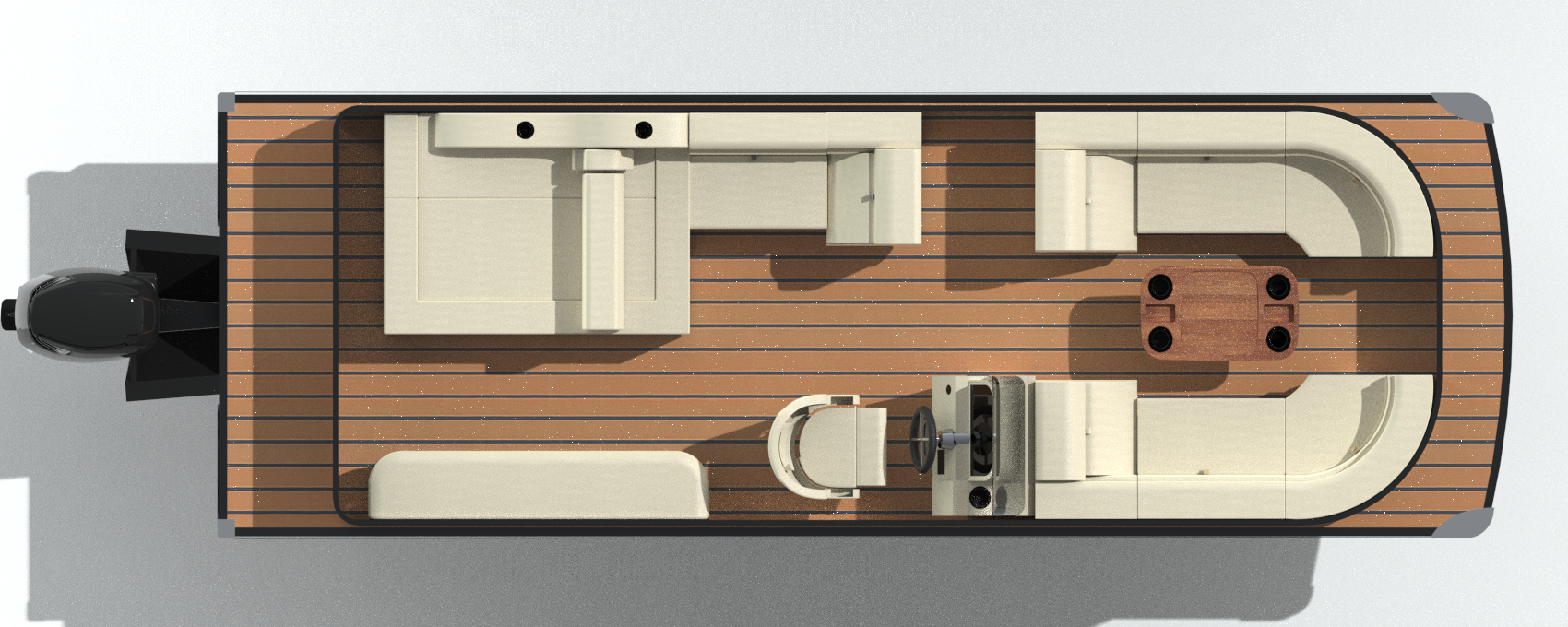 Plan de pont du Voyager 25, configuration Confort