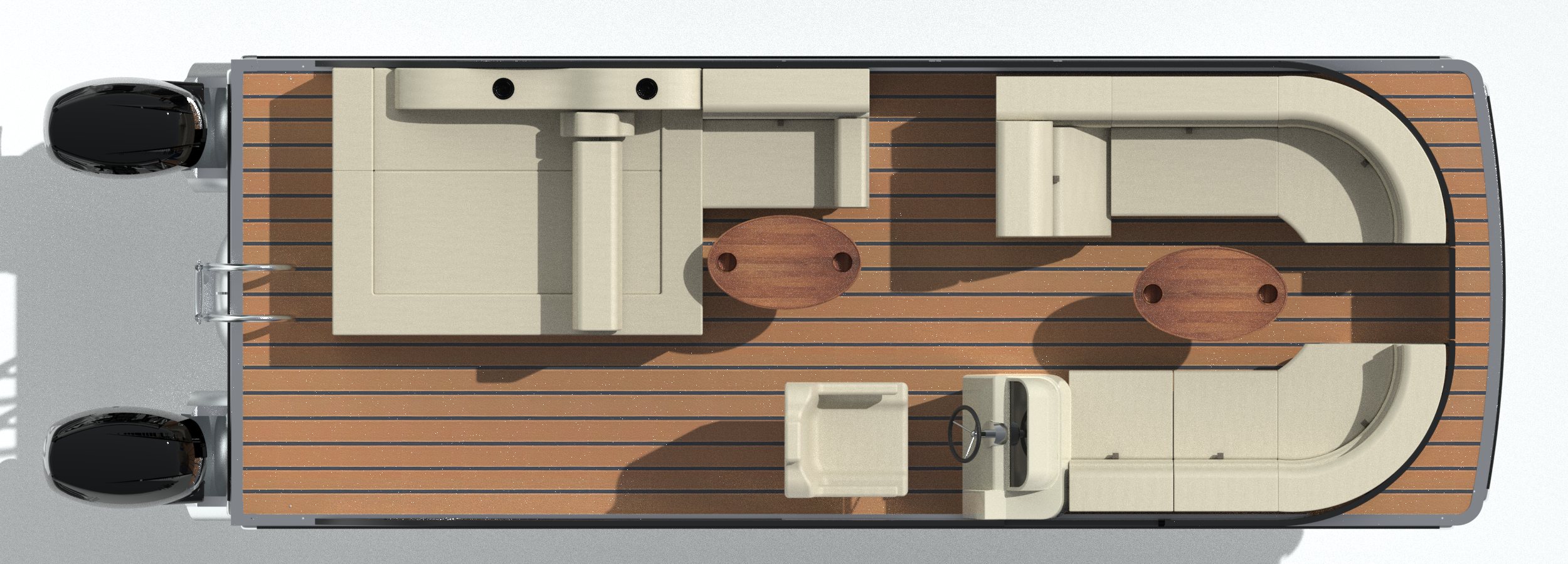 Plan de pont du Voyager 22, configuration Confort