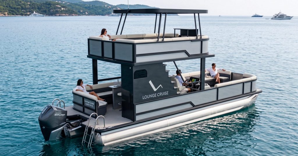 pontoon boat sur-mesure

